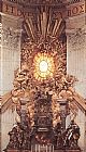 Gian Lorenzo Bernini Canvas Paintings - The Throne of Saint Peter